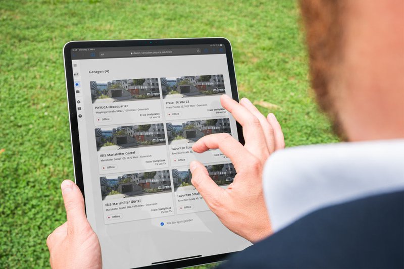 Smarte Parkplatzverwaltung auch mobil am Tablet möglich